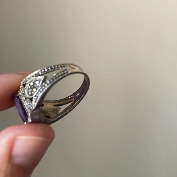 NFS 💖e t s y💖sterling amethyst ring - Picture 6 of 7